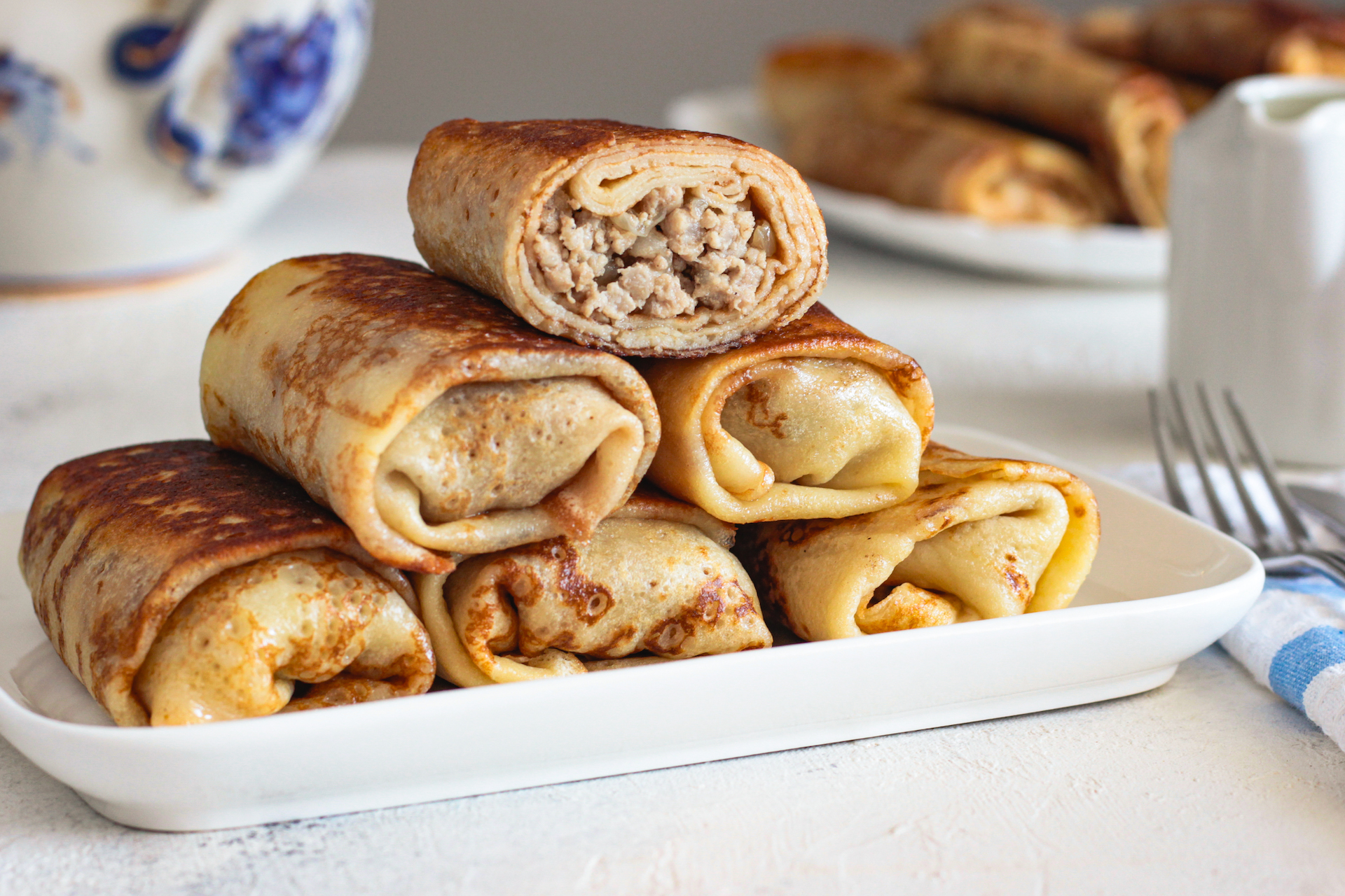 Блинчики с мясом